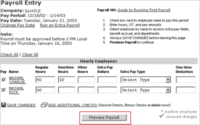 Preview Payroll